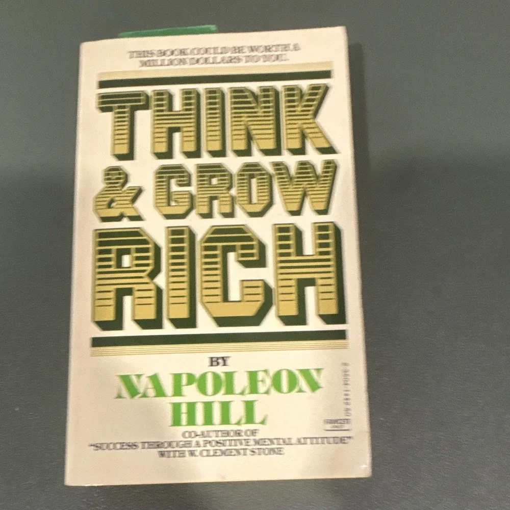 Think and Grow Rich Napoleon Hill Paperback Signet Self-Help Success Ex Libris